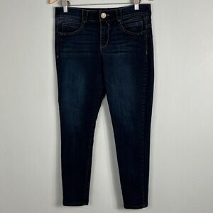 Democracy AB Solution Dark Blue Skinny Jeans Womens Sz 10 Slimming Denim Stretch
